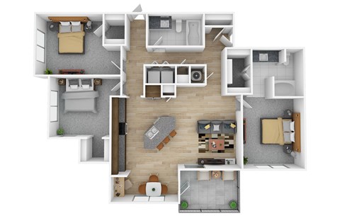 the 1190 floor plan  studio